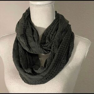 Stylish lightweight gray infinity scarf